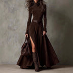 Long Stylish Dress With A BeltEuropean And American Fashion - DanaFashionstore