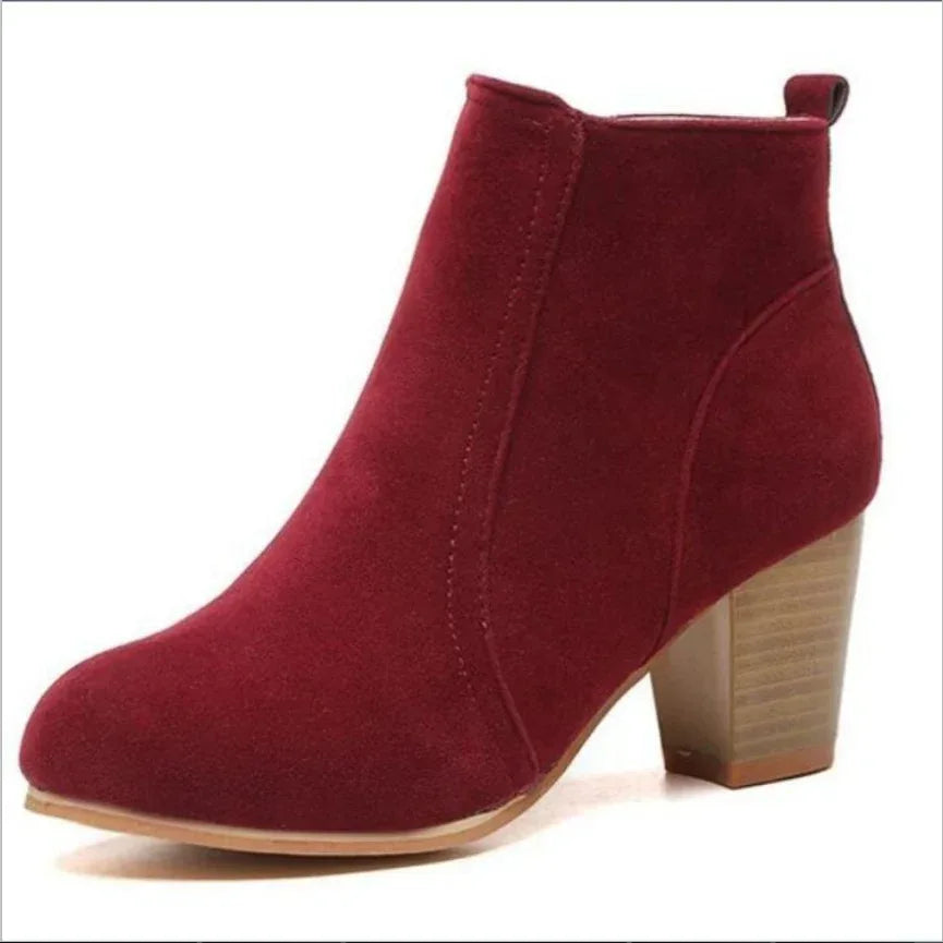 Women's high heel side zipper Martin boots - DanaFashionstore