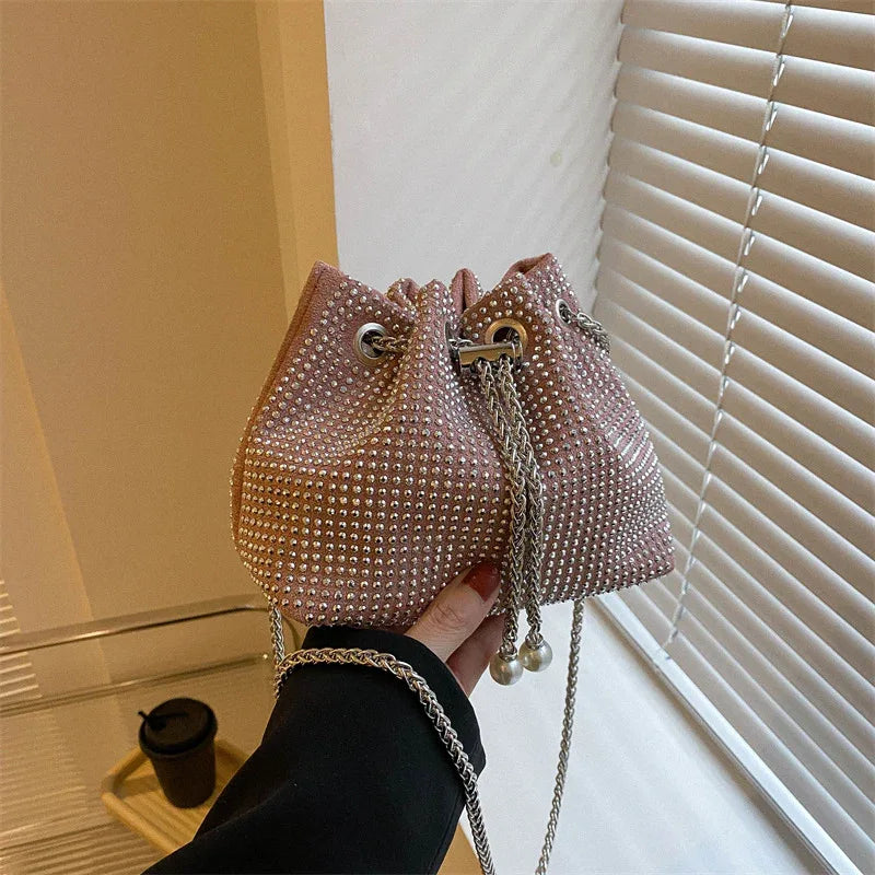 Diamond Drawstring High-grade Chain Crossbody Bag - DanaFashionstore