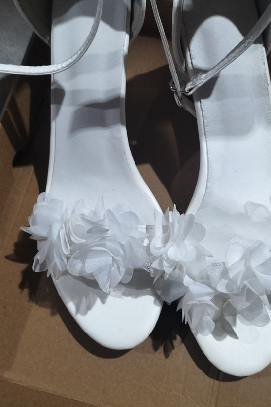 Summer New Flower Buckle Thick Heel Plus Size Women's Sandals