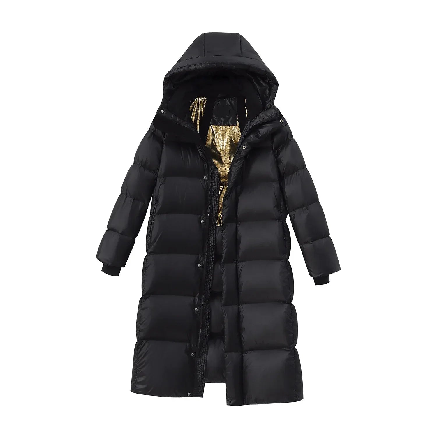 White Duck Down Mid-Length Jacket 2026 - Women's Winter Coat - DanaFashionstore