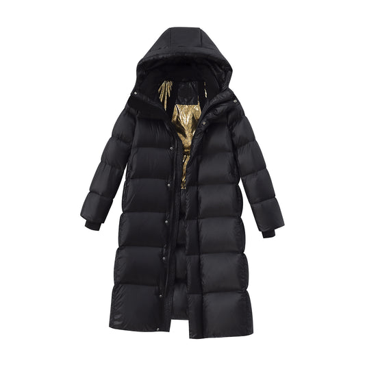 White Duck Down Mid-length Down Jacket Women