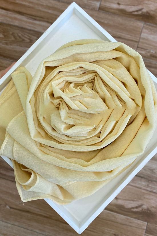 Women's Hijab Solid Pearl Chiffon Scarf