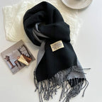 Double-sided Artificial Cashmere Scarf Women's Winter Warm Couple - DanaFashionstore