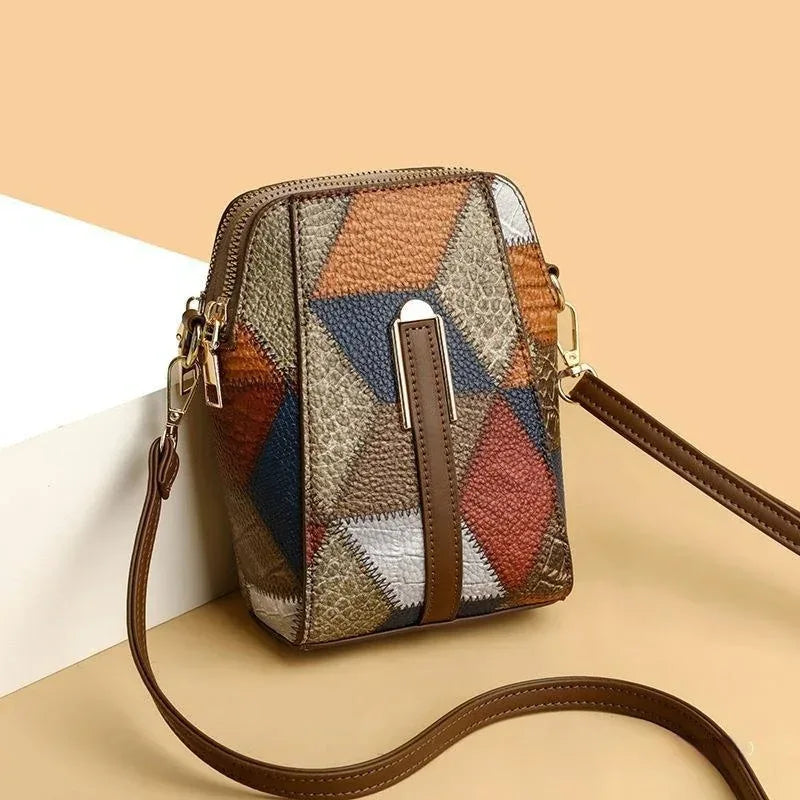 Fashion Soft Leather Stitching Shoulder Bag - DanaFashionstore