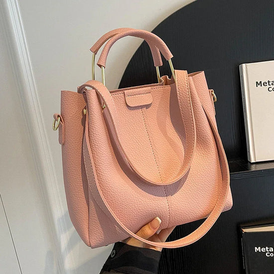 Women's Large-capacity Crossbody Autumn All-matching Korean-style Textured Portable Bucket Bag - DanaFashionstore