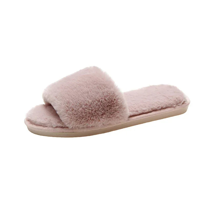 Ladies Fashion New Suede Plush Slippers - DanaFashionstore