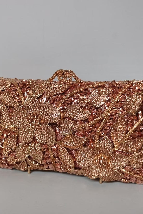 Flower Diamond Banquet Rhinestone Clutch Bridal Wedding Bag Dana Fashion