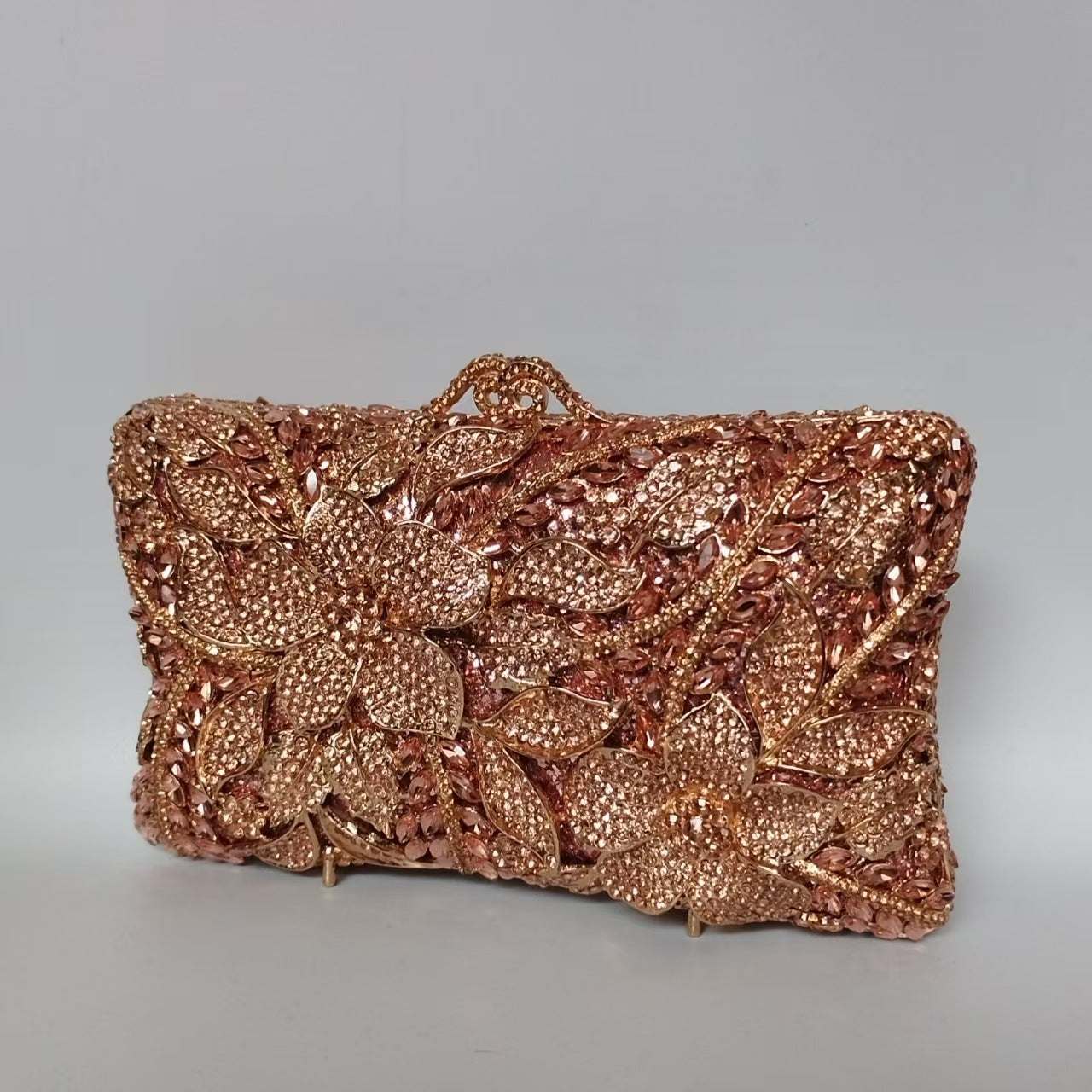 Flower Diamond Banquet Rhinestone Clutch Bridal Wedding Bag Dana Fashion