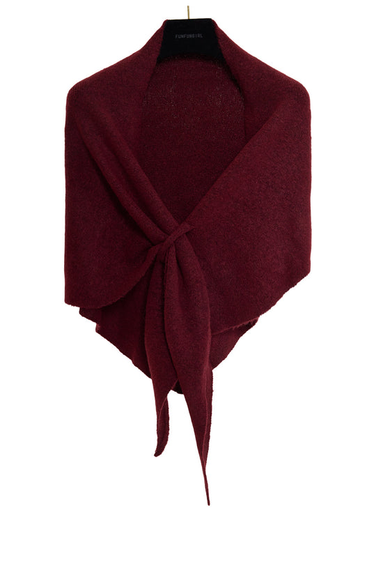 Winter Triangular Shawl INS Solid Color Soft Thickened Knitted Neck Wrap Korean Version Warm Shawl For Women