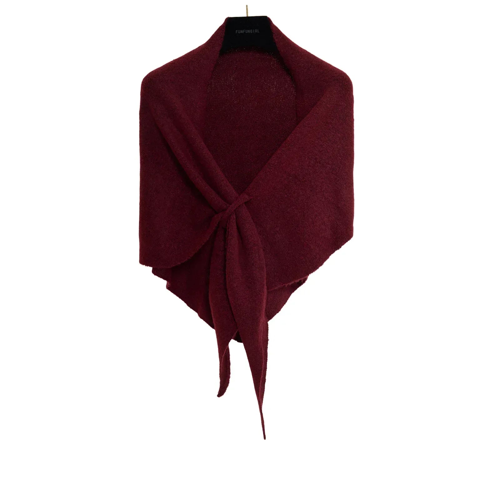 Winter Triangular Shawl INS Solid Color Soft Thickened Knitted Neck Wrap Korean Version Warm Shawl For Women - DanaFashionstore