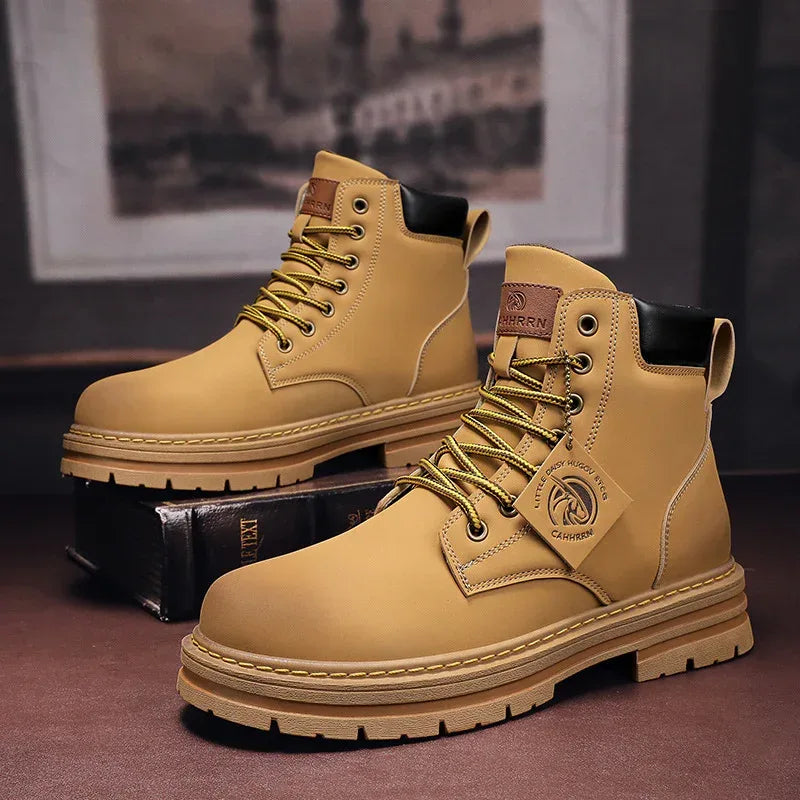 Women's Boots Plus Size Vintage Leather Worker Boot - DanaFashionstore