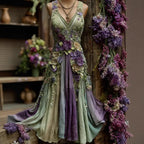 Womens Loose-fitting Dress With A Creative Pattern Sleeveless Dress