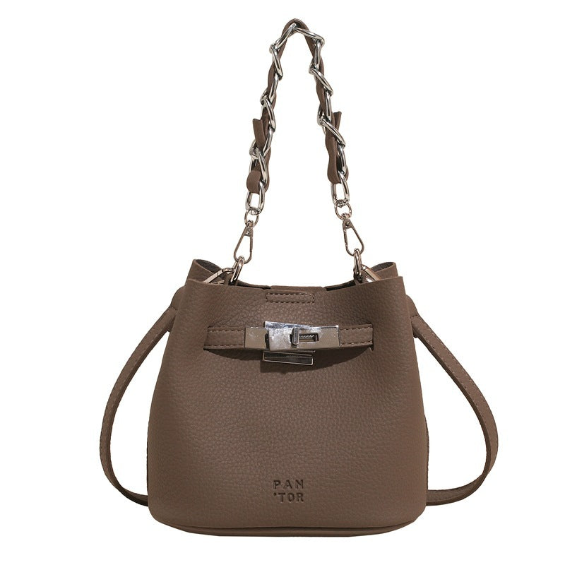 Shoulder Retro Soft Leather PU Leisure Bucket Bag - Dana Fashion