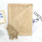 Annual Meeting Warm Cashmere Tassel Scarf - DanaFashionstore