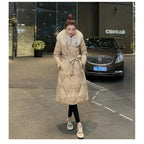 White Duck Slim Fit Down Jacket 2026 - Overknee Mid-Length Big Fur Collar Coat - DanaFashionstore