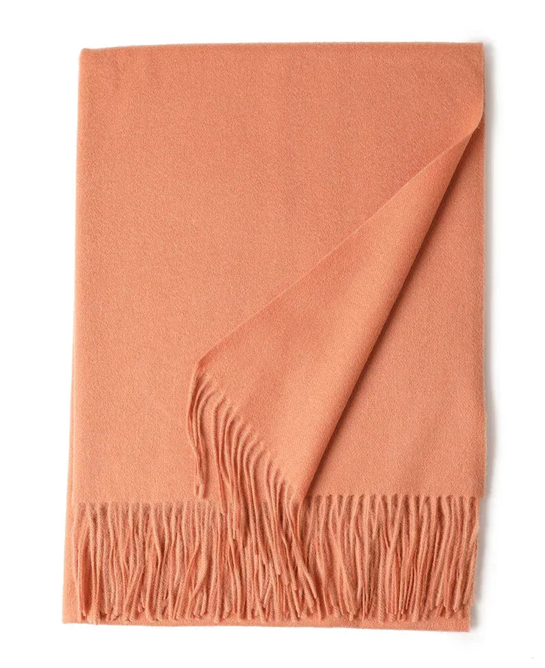New Solid Color Wool Long Beard Warm Tassel Scarf Thick - DanaFashionstore