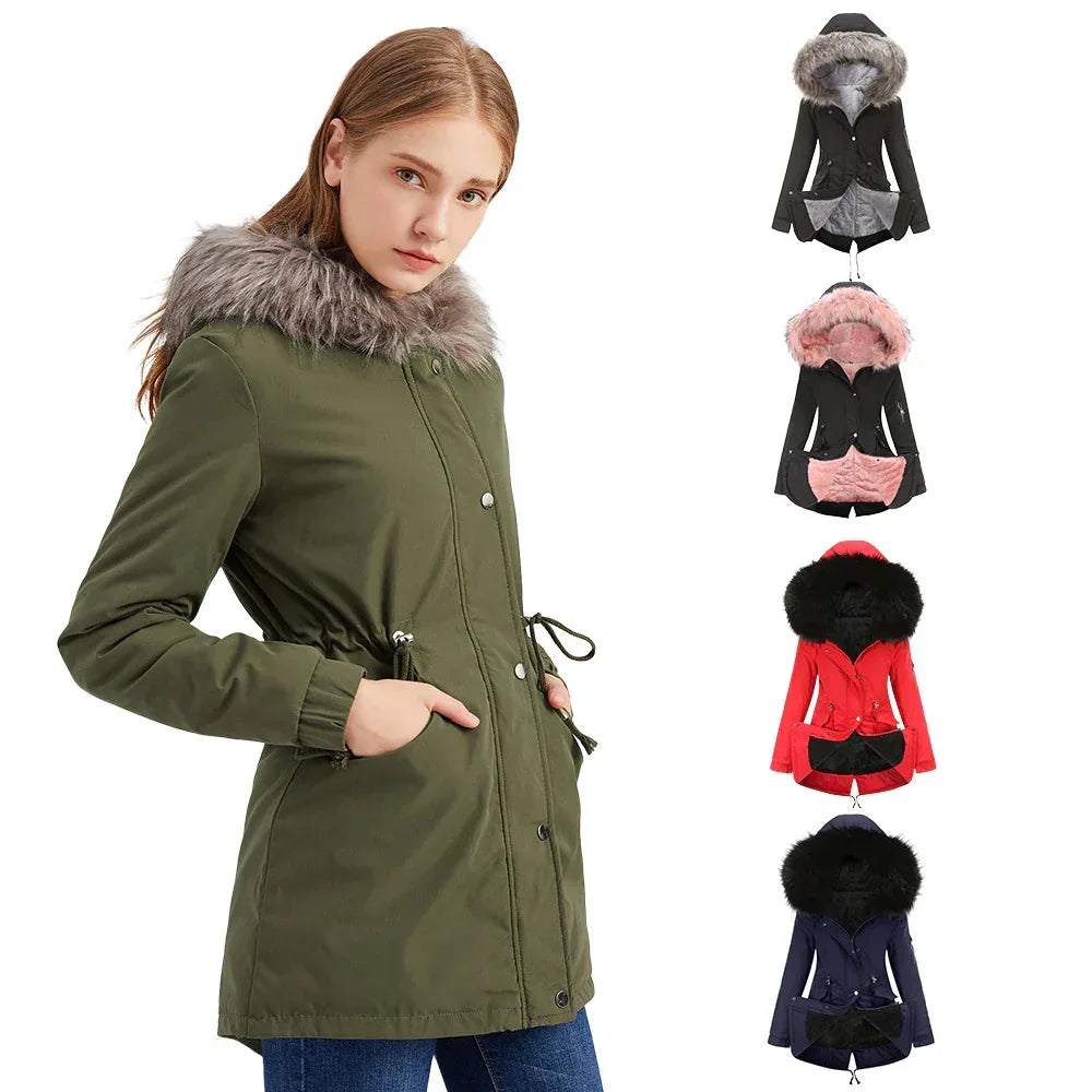 Parka Cotton-Padded Coat 2026 - Mid-Length Hooded Winter Jacket - DanaFashionstore