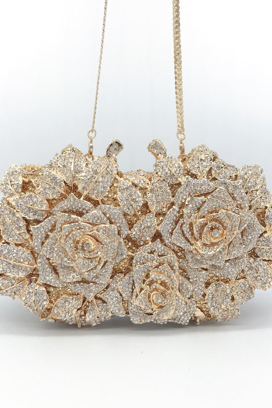 Hollow Rose Diamond Dinner Bag - Dana Fashion