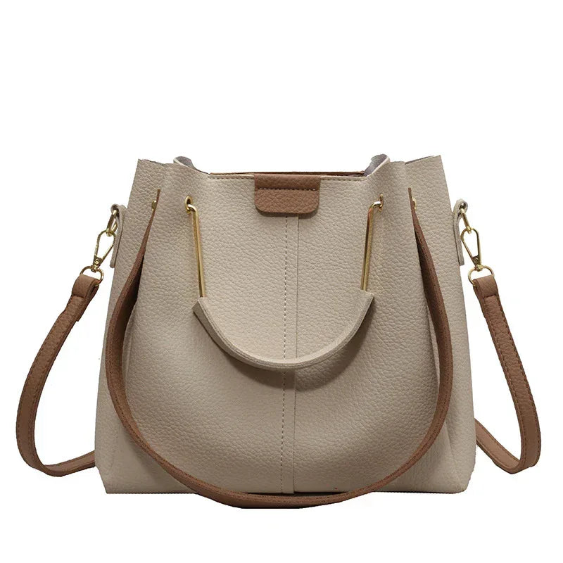 Women's Large-capacity Crossbody Autumn All-matching Korean-style Textured Portable Bucket Bag - DanaFashionstore