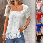 Rose Lace T-shirt Top For Women - DanaFashionstore