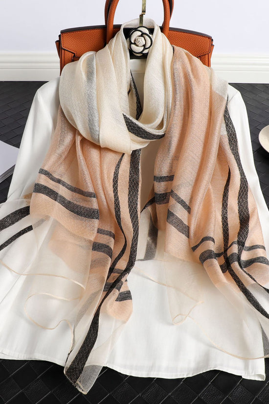 Women's Korean Style Silk Plaid Scarf