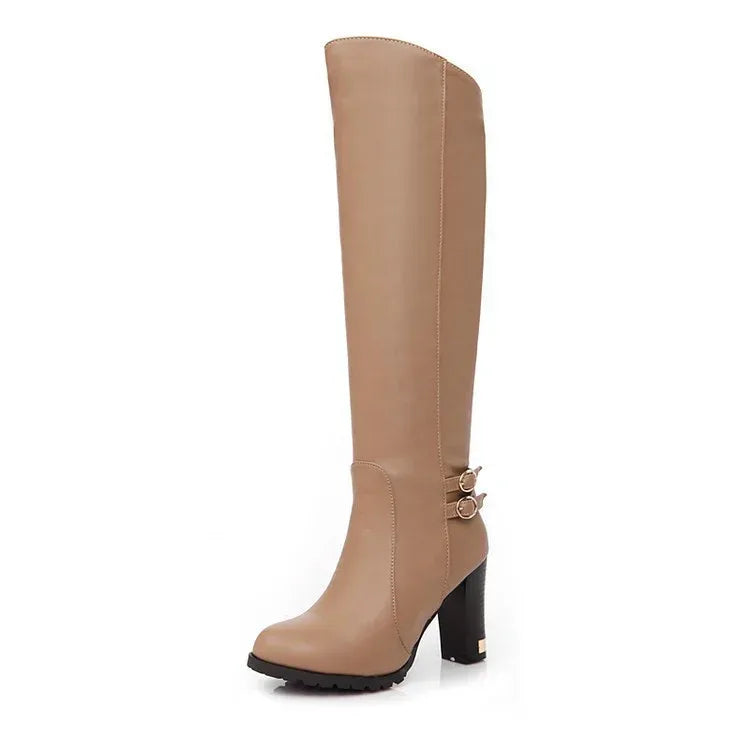 Thick Heel Over The Knee Boots High Heel Women's Boots - DanaFashionstore
