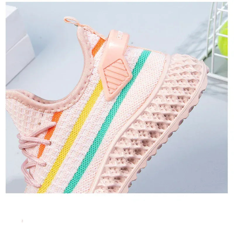 Fall And Winter Breathable Black And White Sneakers Running Mesh - DanaFashionstore