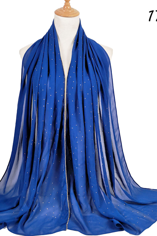 Chain Pearl Chiffon Hui Hood