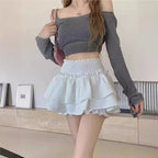 High Waist Slimming Sense Of Design Sweet And Spicy Cake Puff Short Skirt - DanaFashionstore