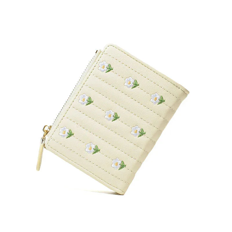 Cute Embroidered Women's Wallet Simple And Short Off - DanaFashionstore