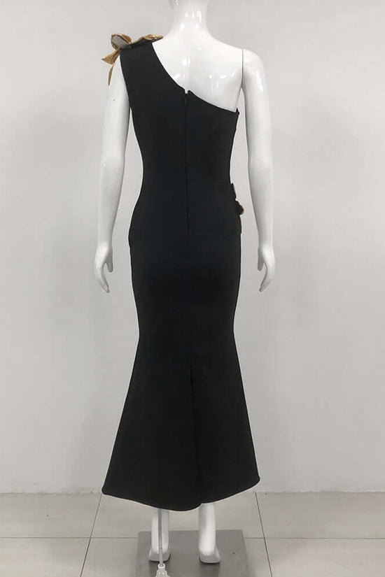 Slim-fit Bandage Golden Flower Maxi Dress $139.12 Dana Fashion Color: Black Size: L Women's clothing Product information: Pattern: Flowers Fabric name: Polyester Skirt type: One-Step skirt Color: Black Size: S,M,L Style type: temperament conjoined Style: