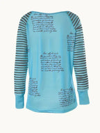 Women's Casual V-Neck T-Shirt With Unique Cloud Print - DanaFashionstore