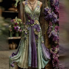Womens Loose-fitting Dress With A Creative Pattern Sleeveless Dress
