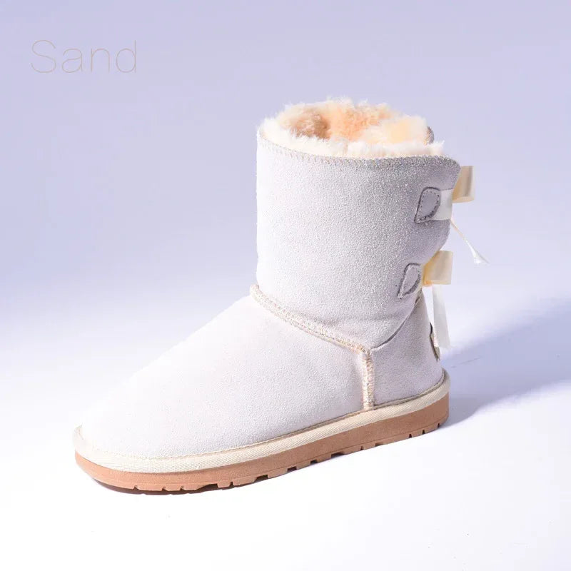 High Quality SALE Women Australia Snow Boots Warm Fur Baileys Bow Boots Women Winter Boots Snow Boots Big Size - DanaFashionstore