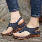 Summer Shoes Roman Retro Style Clip Toe Sandals Women Ankle Buckle Shoes - DanaFashionstore