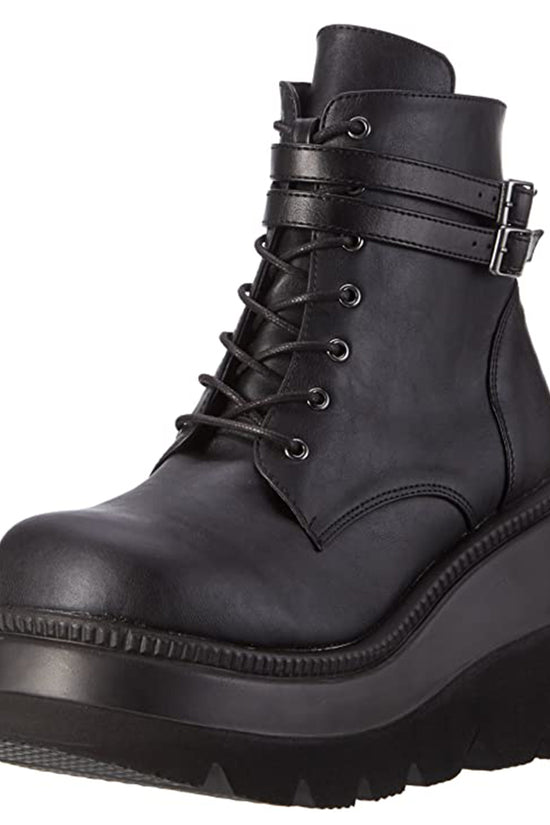 Women's Dark Gothic Wedge Platform Ankle Boots