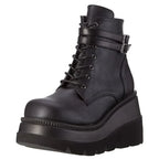 Women's Dark Gothic Wedge Platform Ankle Boots - DanaFashionstore