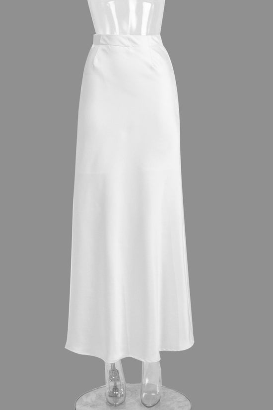 Fishtail Skirt Satin Satin Long