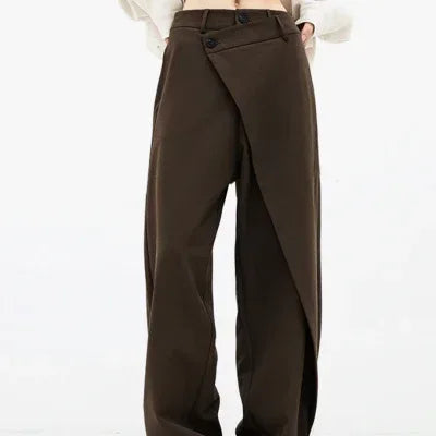 Irregular Wide-leg Pants Ins Fashion Loose Trousers Women's Clothing - DanaFashionstore