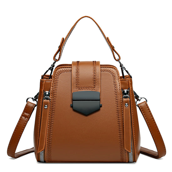 Elegant Lady Soft Leather Textured Small Handbag - Dana Fashion