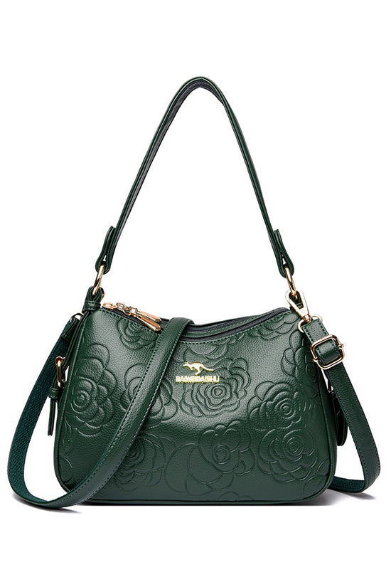 Soft Leather Textured Ethnic Style Simple Versatile Large Capacity Shoulder Messenger Bag - Dana Fashion