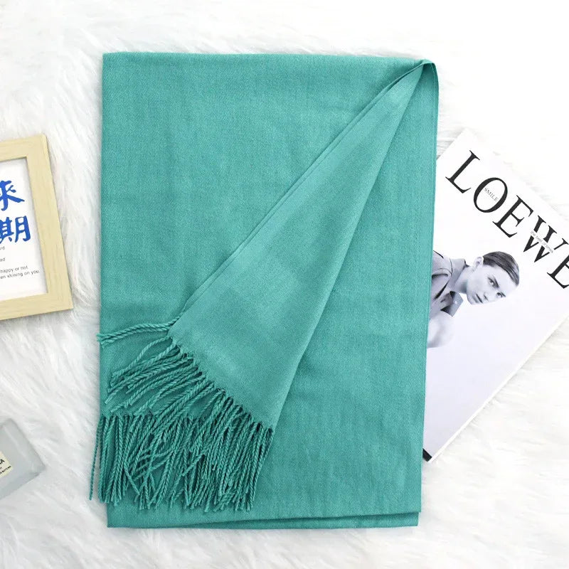 Annual Meeting Warm Cashmere Tassel Scarf - DanaFashionstore