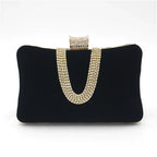 Suede European And American Food Bag U-shaped Diamond - DanaFashionstore