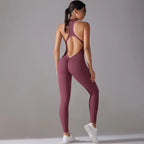 Solid Beauty-Back Yoga Jumpsuit 2026 - Fitness Running Dance Bodysuit - DanaFashionstore