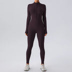 Fleece-Lined Yoga Jumpsuit 2026 - Long Sleeve Warm Tights - DanaFashionstore