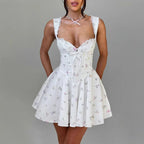 Tailored Backless Dress Women 2026 - Floral High Waist Summer Dress - DanaFashionstore