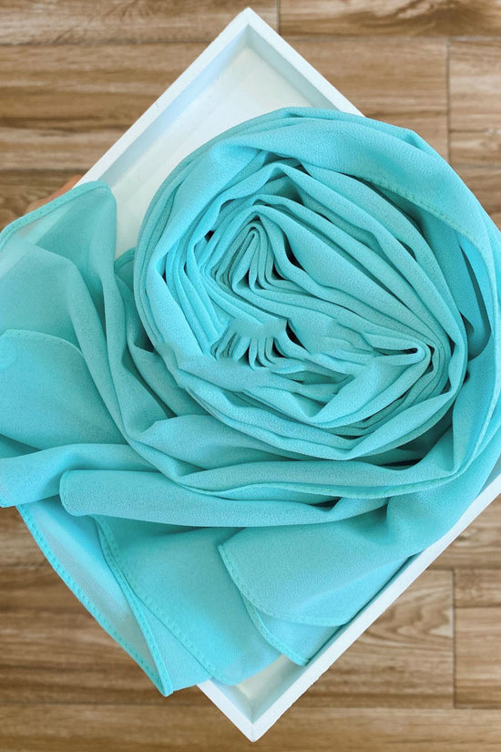 Women's Hijab Solid Pearl Chiffon Scarf