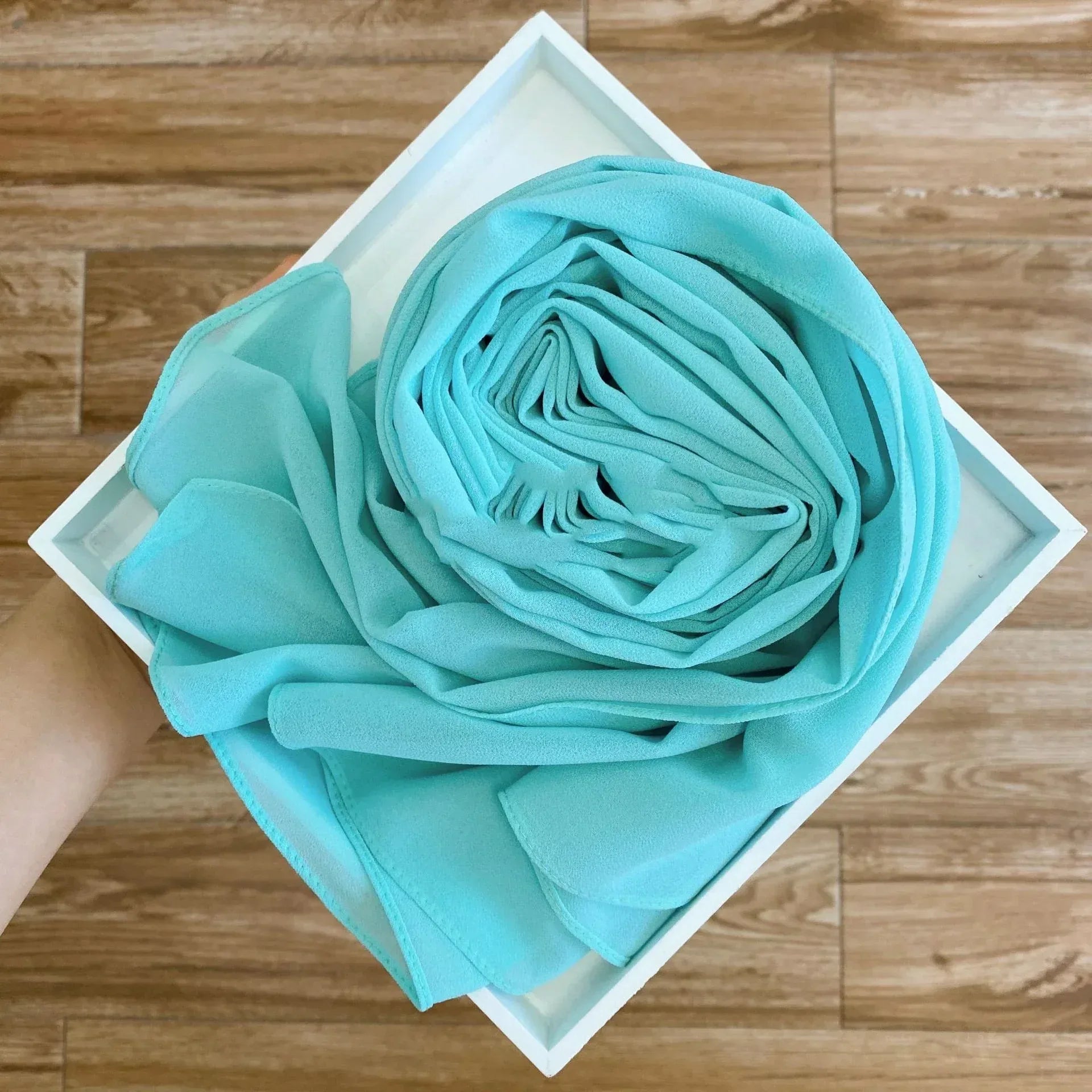 Women's Hijab Solid Pearl Chiffon Scarf - DanaFashionstore