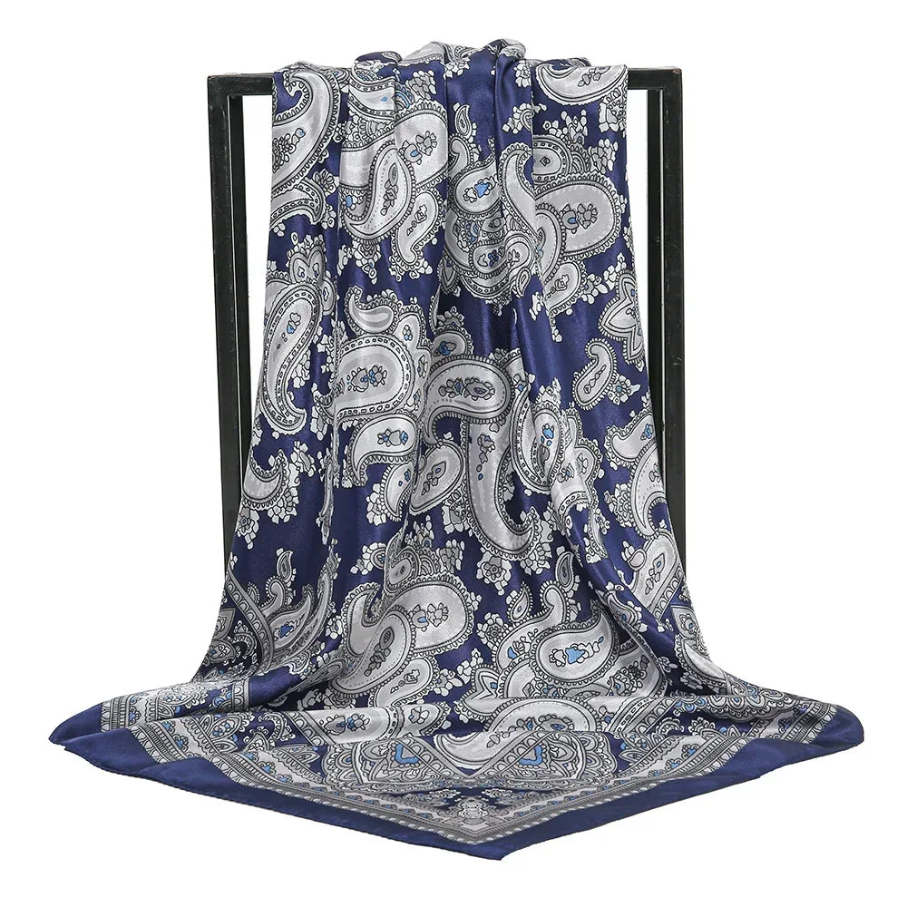 Paisley Printed 90 Square Scarf Retro Fashion Shawl - DanaFashionstore